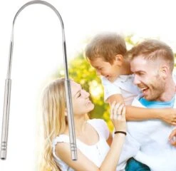 Merkloos Hygienische Tongreiniger - Tongschrapers - Tong - Mondverzorging - Slechte Adem - Tong Schraper - Tong Reiniger - Tong Verzorging - Tong Kuisen - Verzorging - Persoonlijke Verzorging - RVS