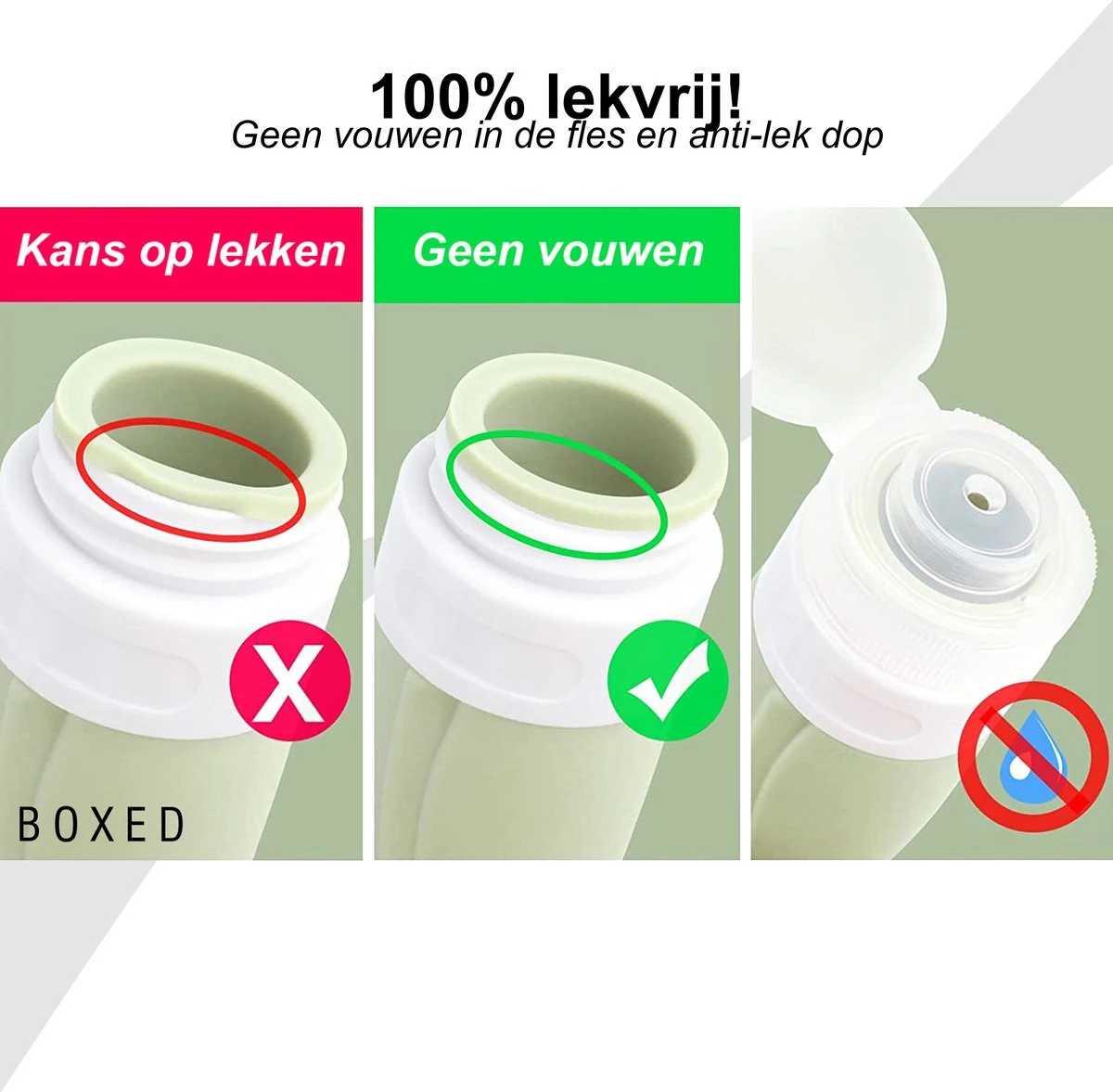 Boxed Reisflesjes Met Etui - Reisset - Verschillende Maten - Siliconen Navulbare Reisflacons - Reis Toilettas - Vliegtuig Handbagage - Afbeelding 8