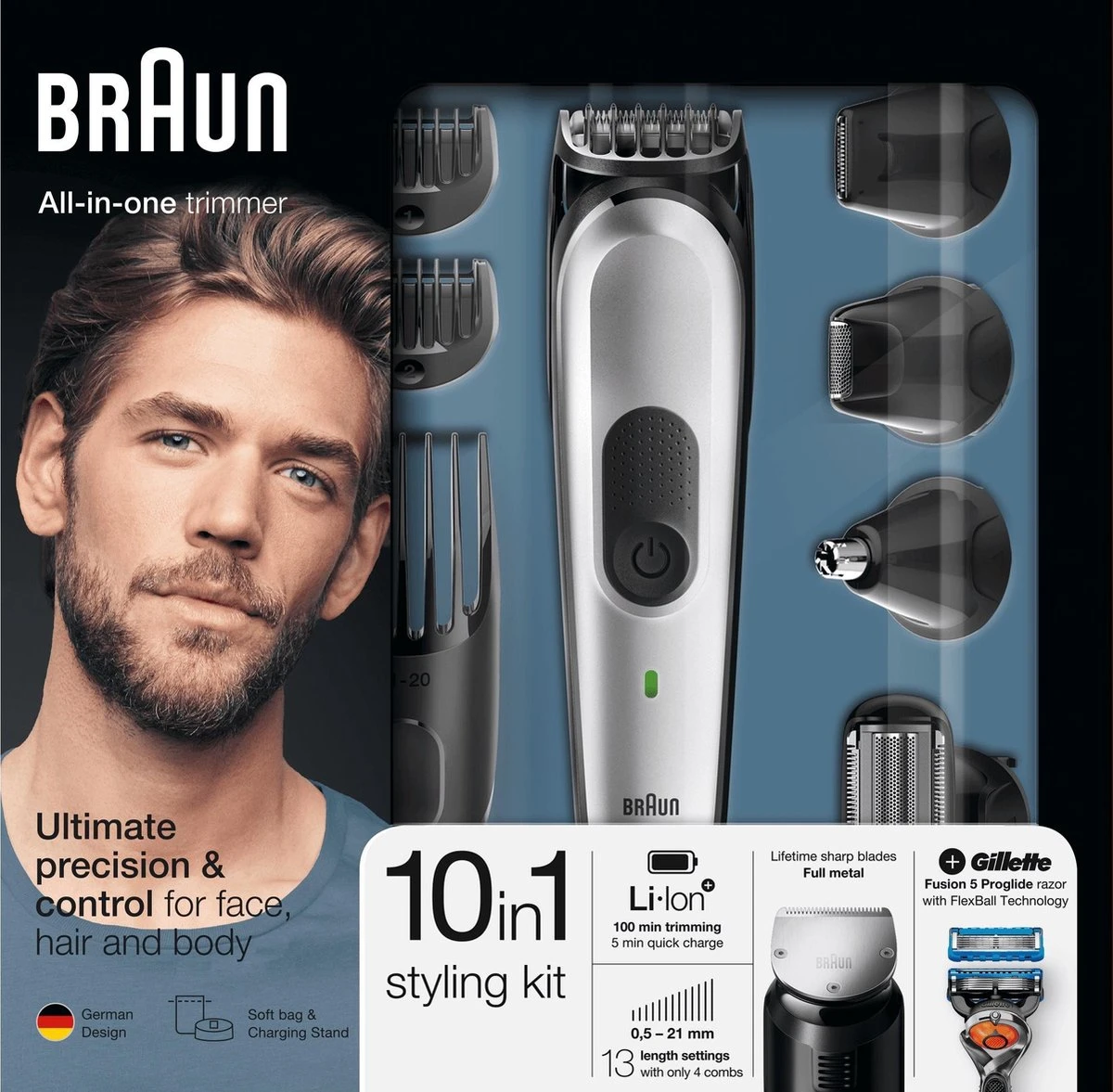Braun Multigroomer 7221 - 10 In 1 Trimmer - Baardtrimmer Haartrimmer Bodygroomer - Afbeelding 14