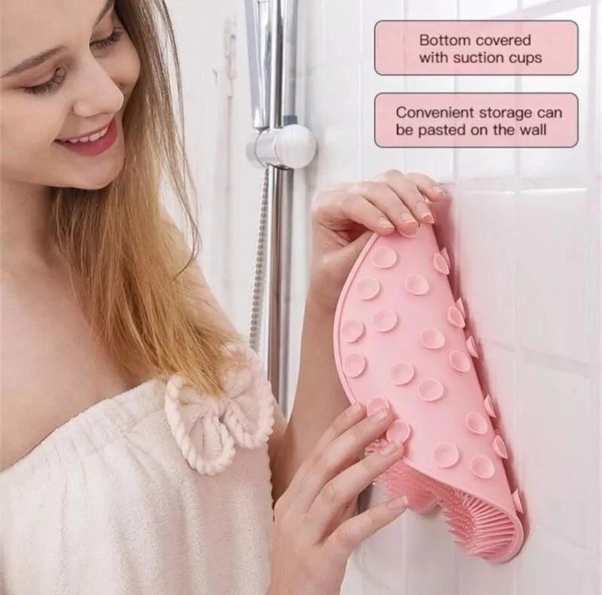 Rug En Voeten Scrubber Douche - Rug Borstel - Zuignappen - Zelfklevend - Voeten Borstel - Lichaamsborstel - Afbeelding 7