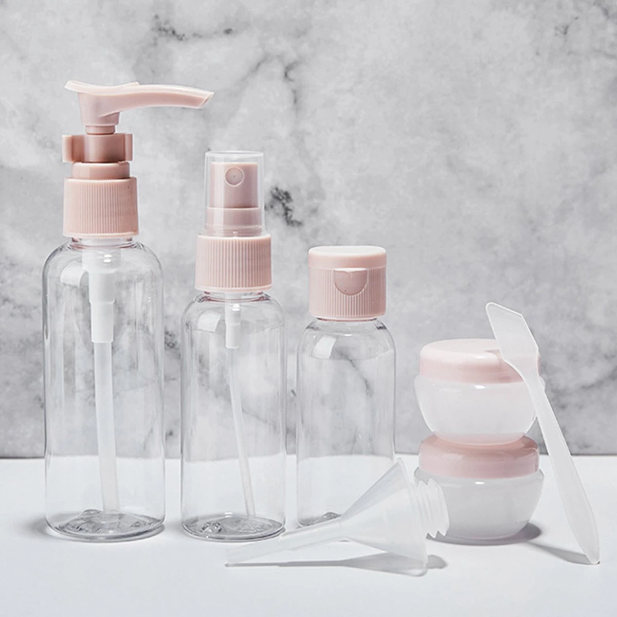 YONO Reisflesjes Set - Navulbare Reisflacons In Verschillende Maten Met Toilettas - Spray Flesjes En Cosmetica Potjes Voor Handbagage Vliegtuig - Afbeelding 2