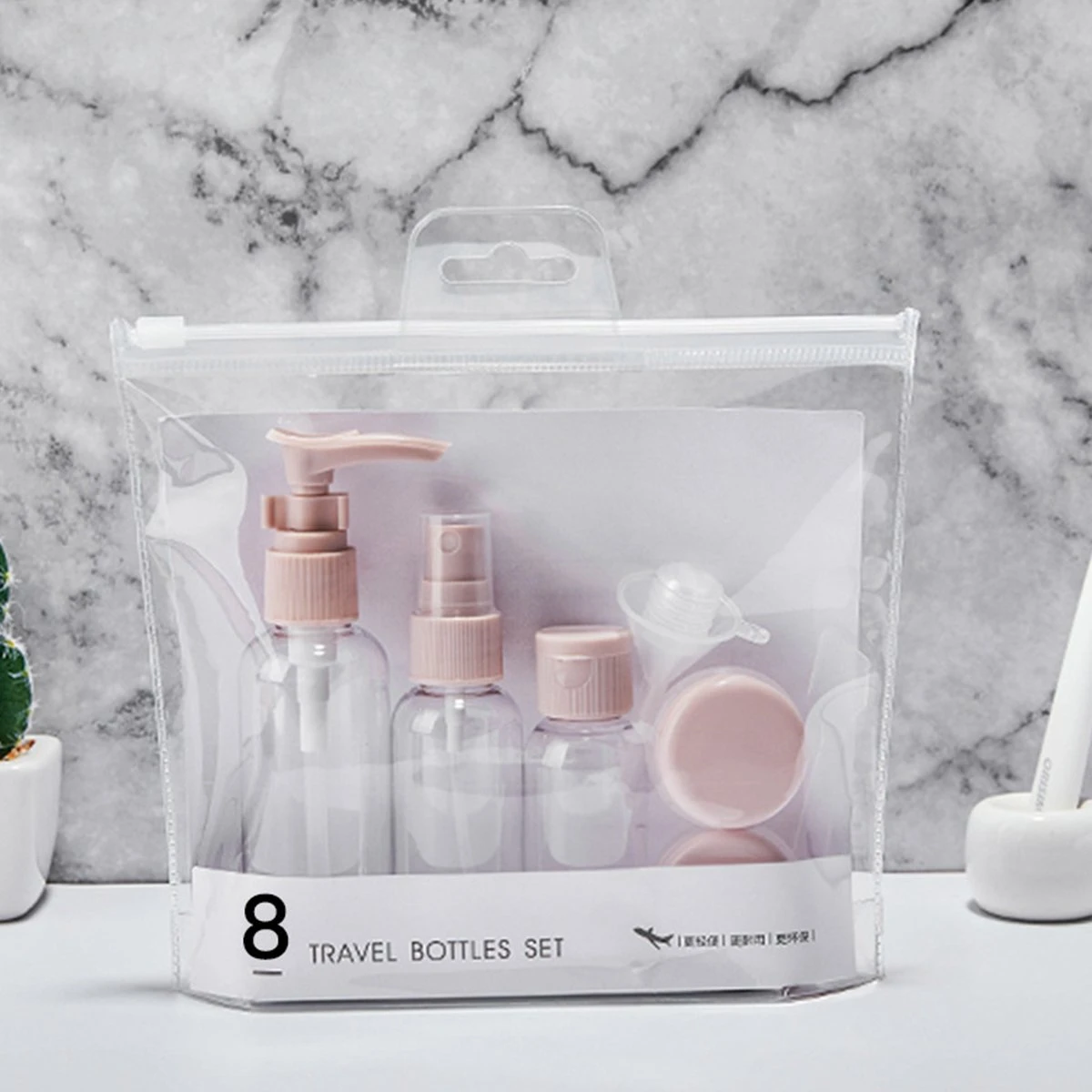 YONO Reisflesjes Set - Navulbare Reisflacons In Verschillende Maten Met Toilettas - Spray Flesjes En Cosmetica Potjes Voor Handbagage Vliegtuig - Afbeelding 4