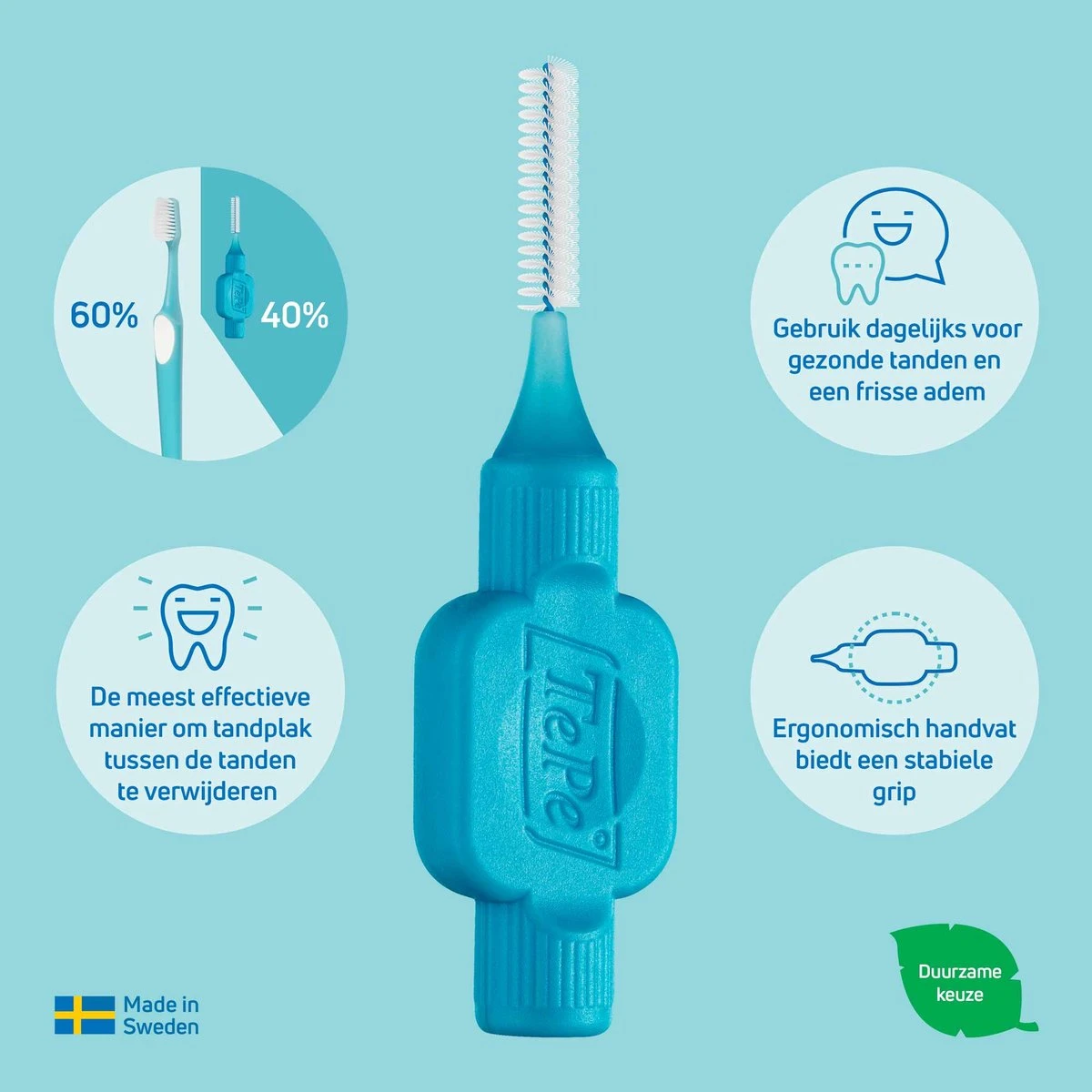 TePe Interdentale Ragers Original Paars ISO Maat 6 – 1,1 Mm (20 Stuks) - Afbeelding 4