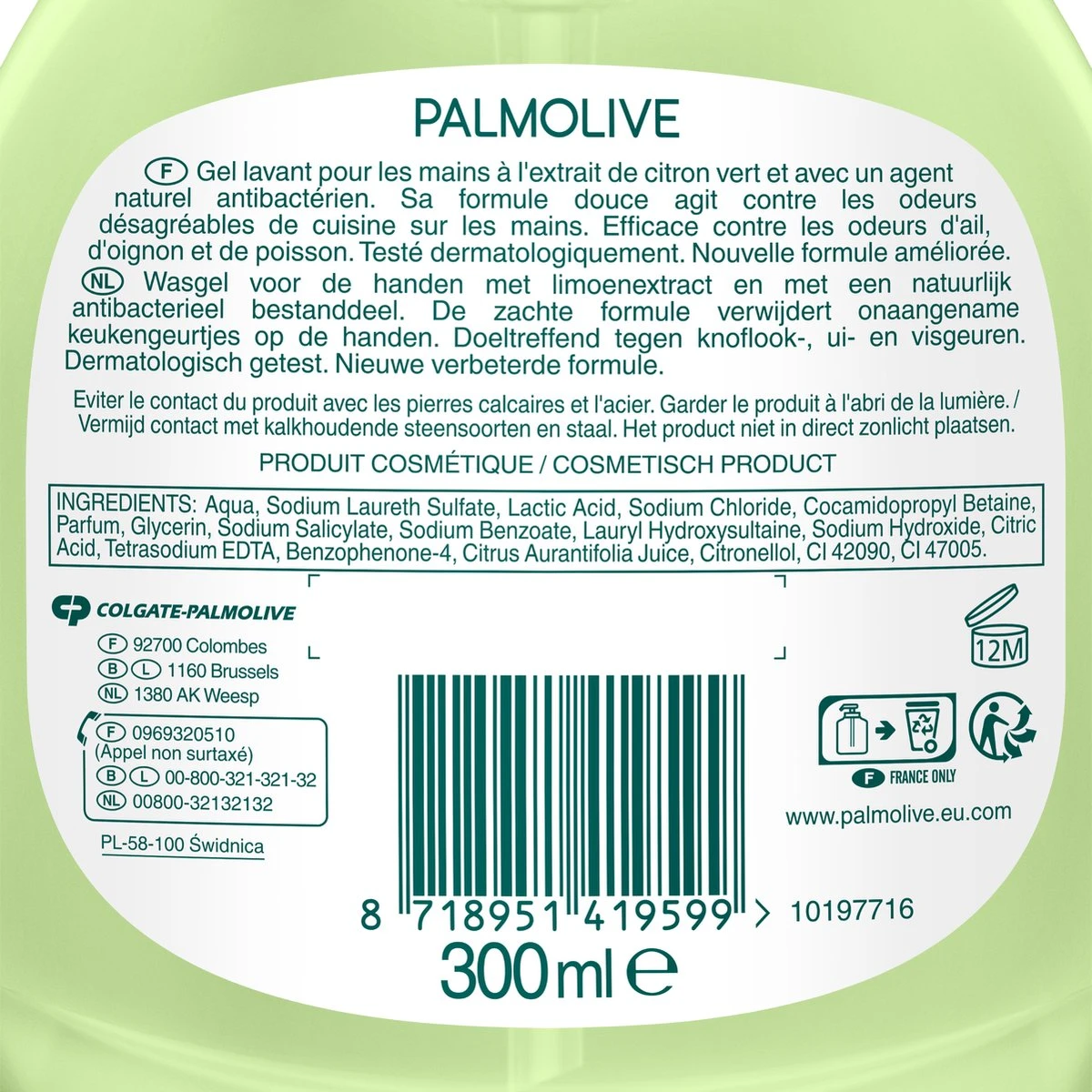 PalmoliveĀ® Palmolive Hygiene Plus Kitchen Antibacteriële Handzeep 6 X 300ml - Afbeelding 5