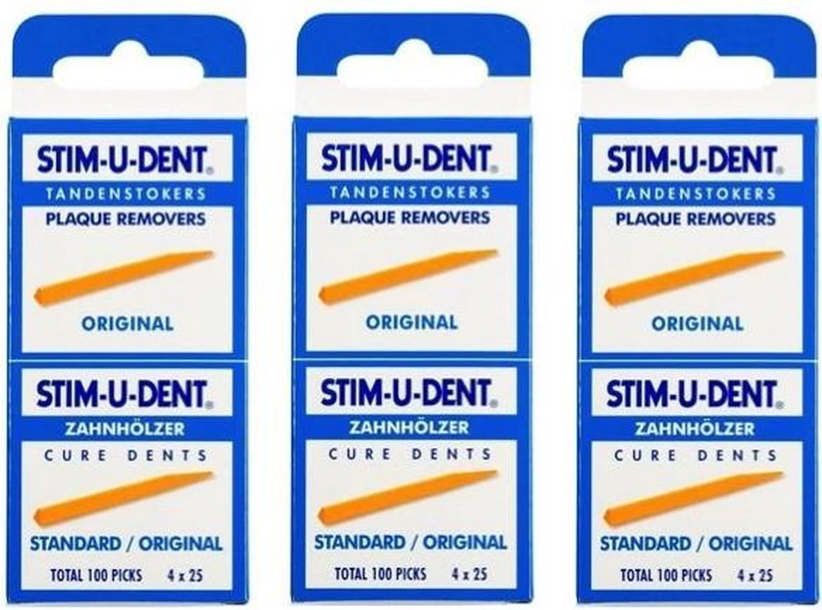Stimudent Origineel - Tandenstokers - 3 X 100 Stuks - Voordeelverpakking - Afbeelding 2