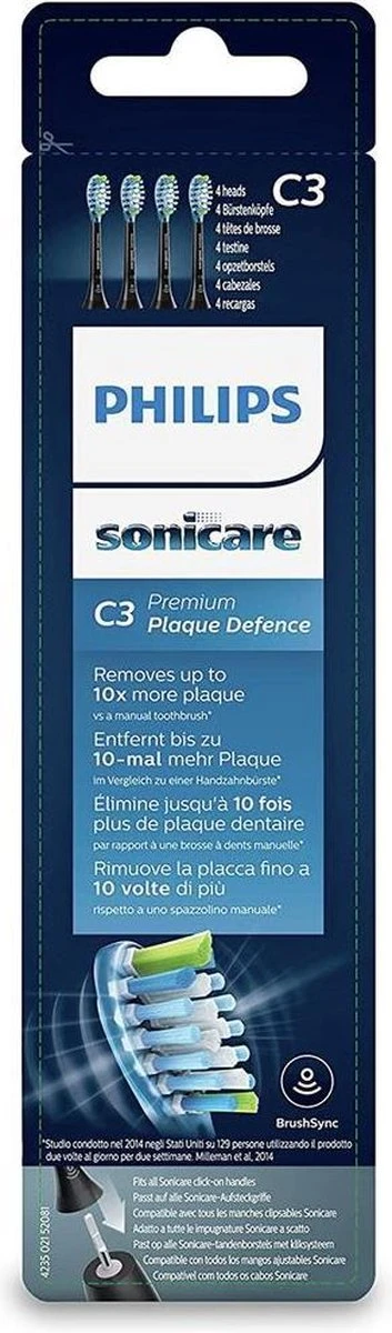 Philips Sonicare C3 Premium Plaque Defense HX9044/33 - Opzetborstel - 4 Stuks - Afbeelding 4