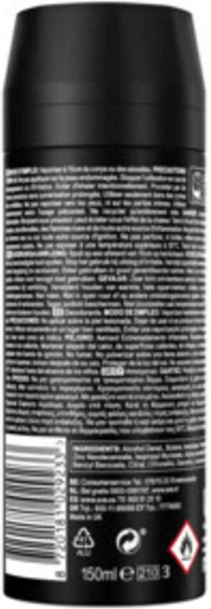 Axe Black Bodyspray Deodorant - 6 X 150 Ml - Voordeelverpakking - Afbeelding 7