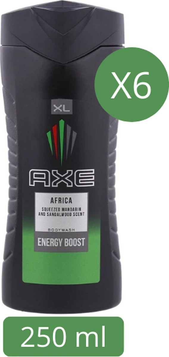 Axe Africa 3-in-1 Douchegel - 6 X 250 Ml - Voordeelverpakking - Afbeelding 4