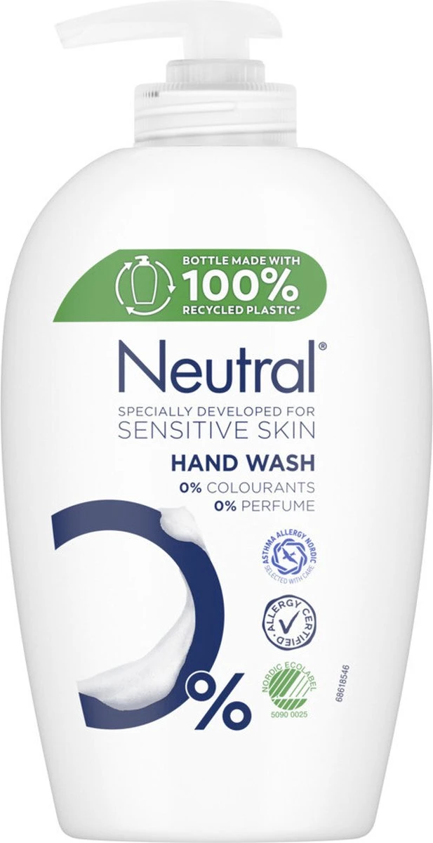 Neutral Vloeibare Handzeep Parfumvrij - 6 X 250 Ml - Voordeelverpakking - Afbeelding 5