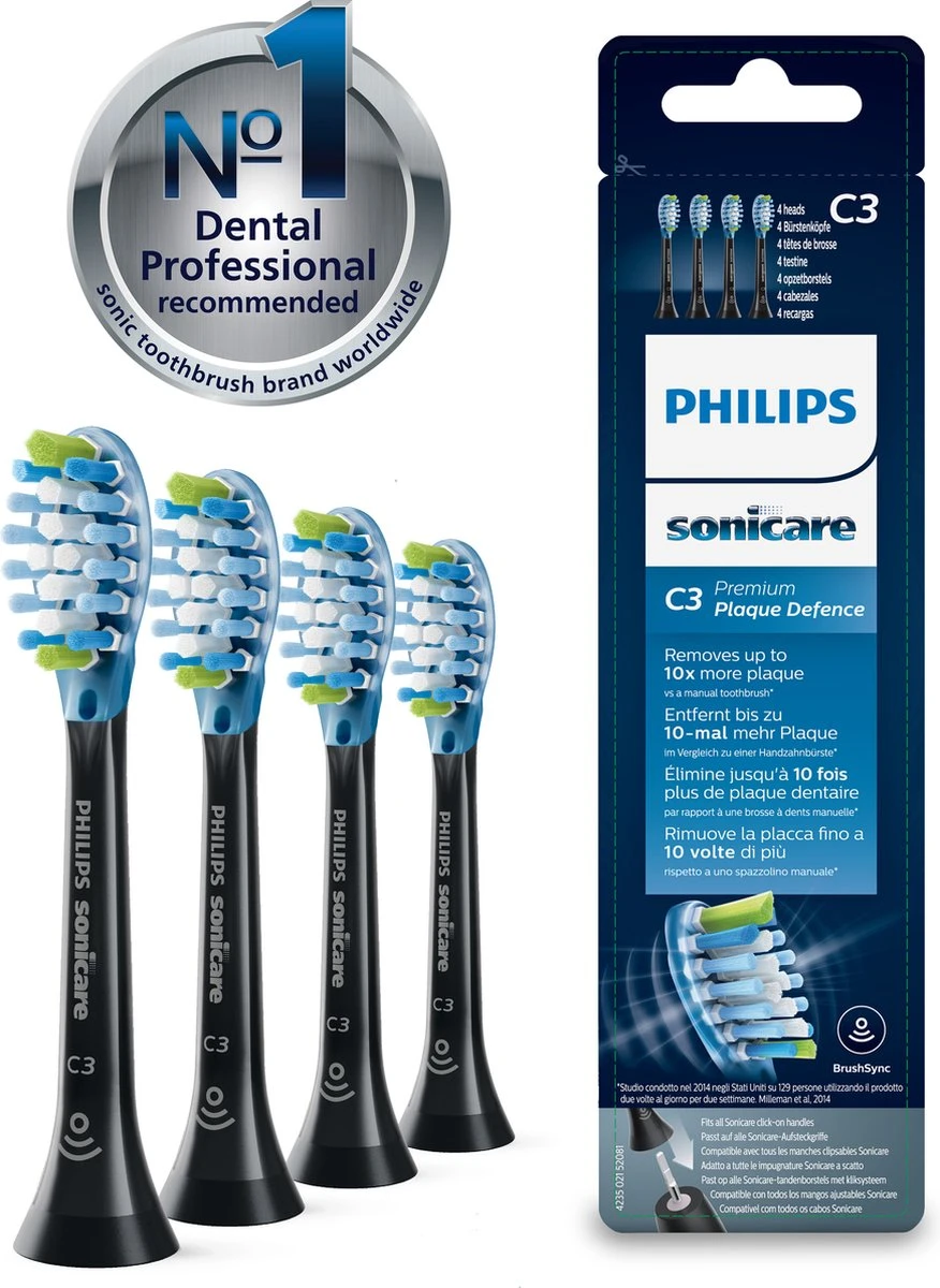 Philips Sonicare C3 Premium Plaque Defense HX9044/33 - Opzetborstel - 4 Stuks - Afbeelding 19
