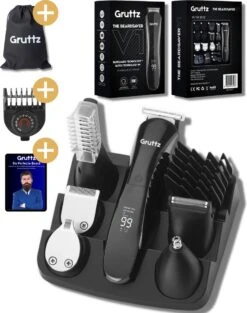 Gruttz - 11 In 1 Baardtrimmer Voor Mannen - Inclusief Reistas - Trimmer Baard Neus Oor En Lichaam - Bodygroomer Mannen